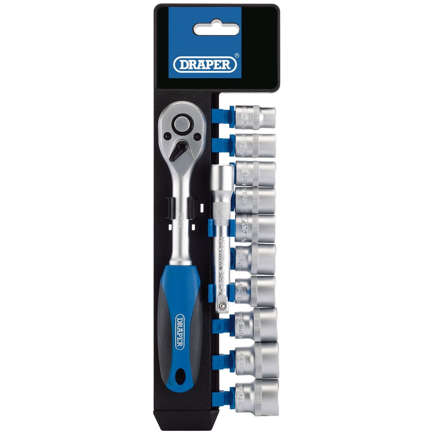 Draper 3/8" Sq. Dr. Metric Socket and Ratchet Set (12 Piece) - 16371