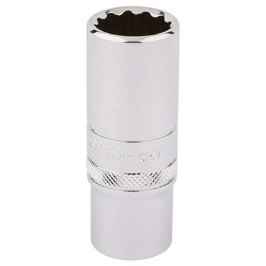 Draper 3/8" Sq. Dr. Hi-Torq 12 Point Deep Socket (17mm) - 33013