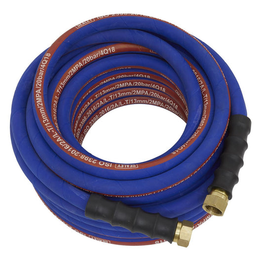 Sealey Air Hose 15m x 13mm with 1/2"BSP Unions Extra-Heavy-Duty AH15R/12