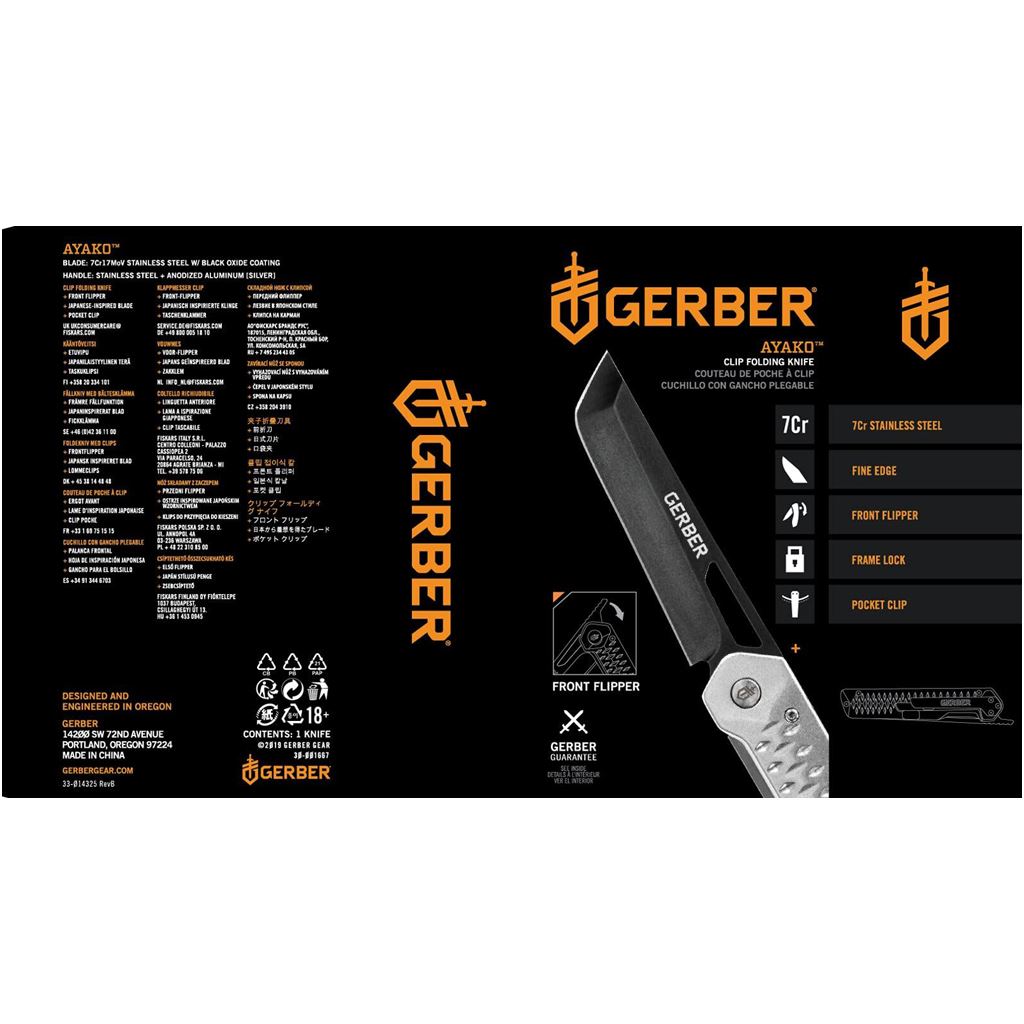 Gerber Ayako Folding Pocket Silver