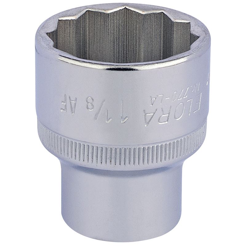 Elora 1x 1.1/8" 1/2" Square Drive Bi-Hexagon Socket Professional Tool 24492