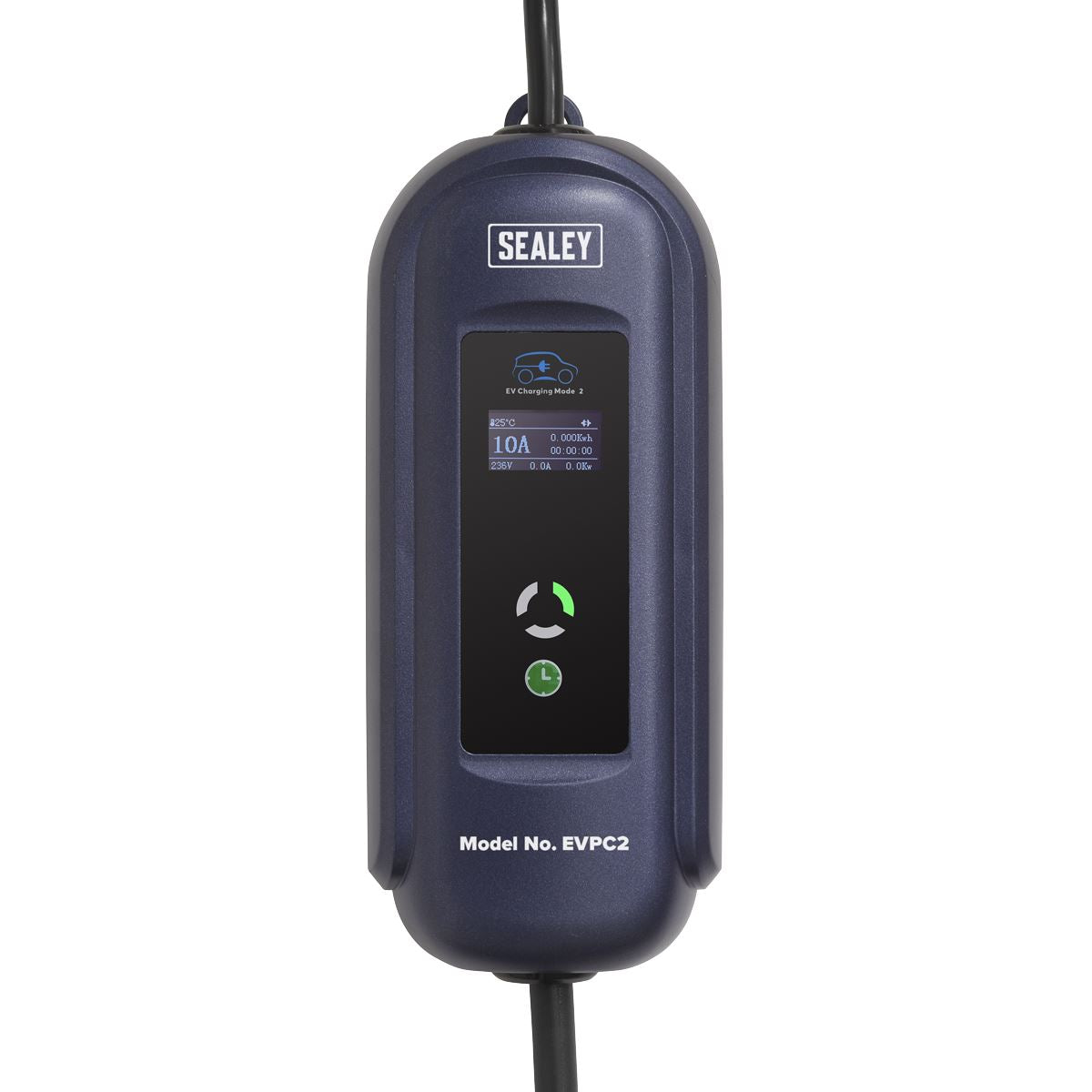 Sealey Portable EV Charger Type 2 to UK 10A 5m Cable EVPC2