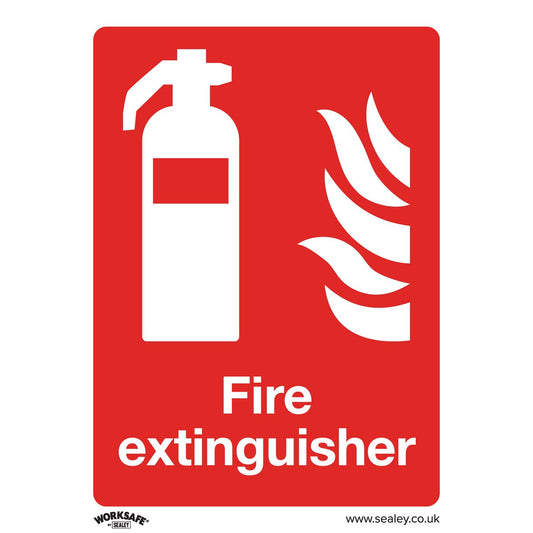 Sealey  Safety Sign - Fire Extinguisher - Self-Adhesive-Pack of 10 SS15V10