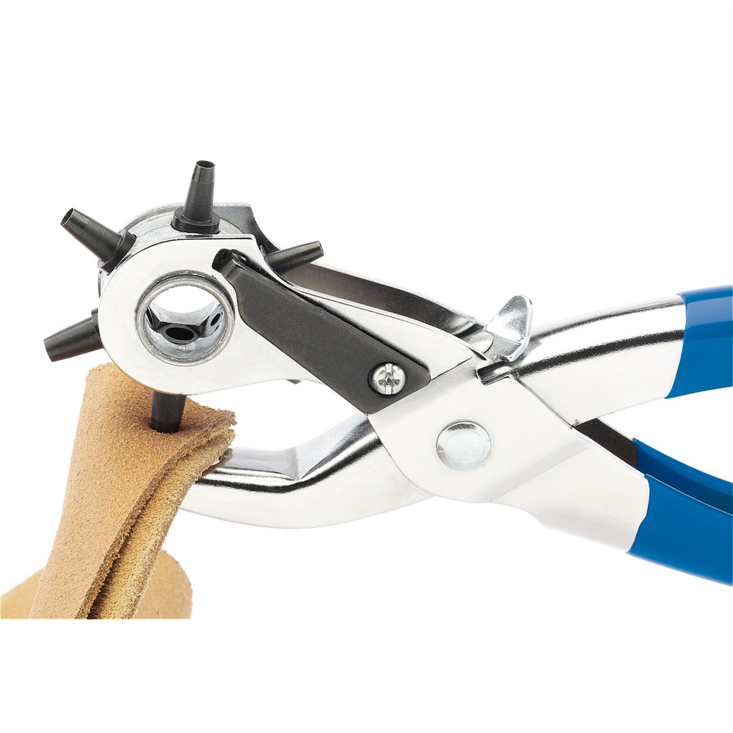 Draper 2.5mm - 4.5mm Revolving Punch Pliers -Steel Frame, Plastic Coated Handles - 24795