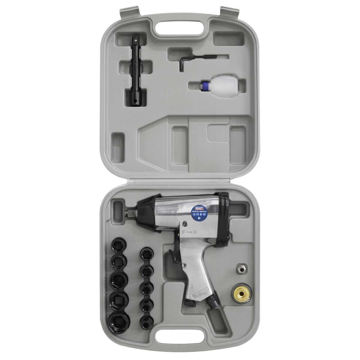 Sealey Air Impact Wrench Kit with Sockets 1/2"Sq Drive SA2/TS