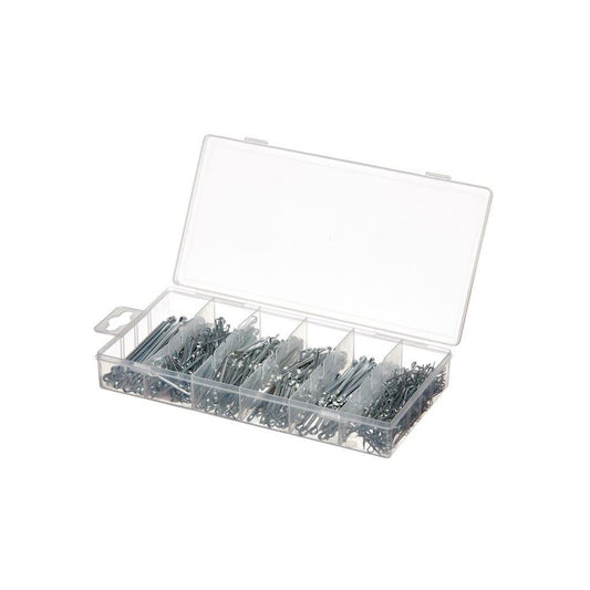 500x Assorted Split Pin Set Popular Sizes Storage Case Fixings Pieces Cotter - S6260