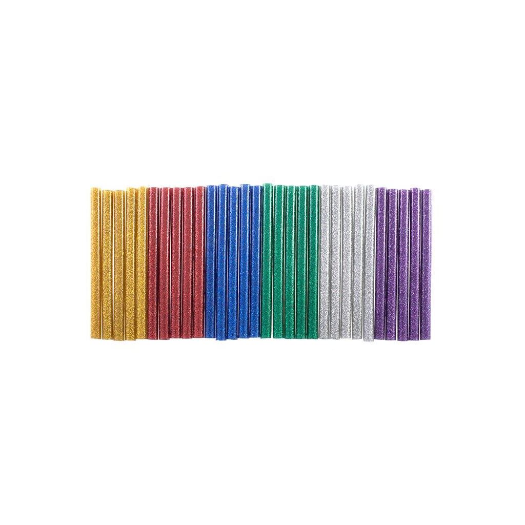 30x 7x100mm Glitter Hot Melt Glue Adhesive Sticks For Heating Gun Art Bond - S1875