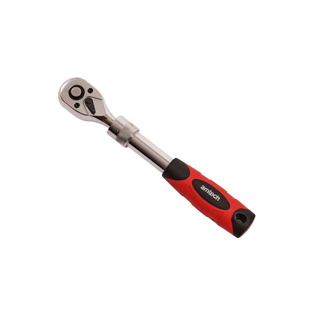 Amtech 3/8" Drive Extending Telescopic Ratchet Handle Socket Wrench Heavy Duty - I3450