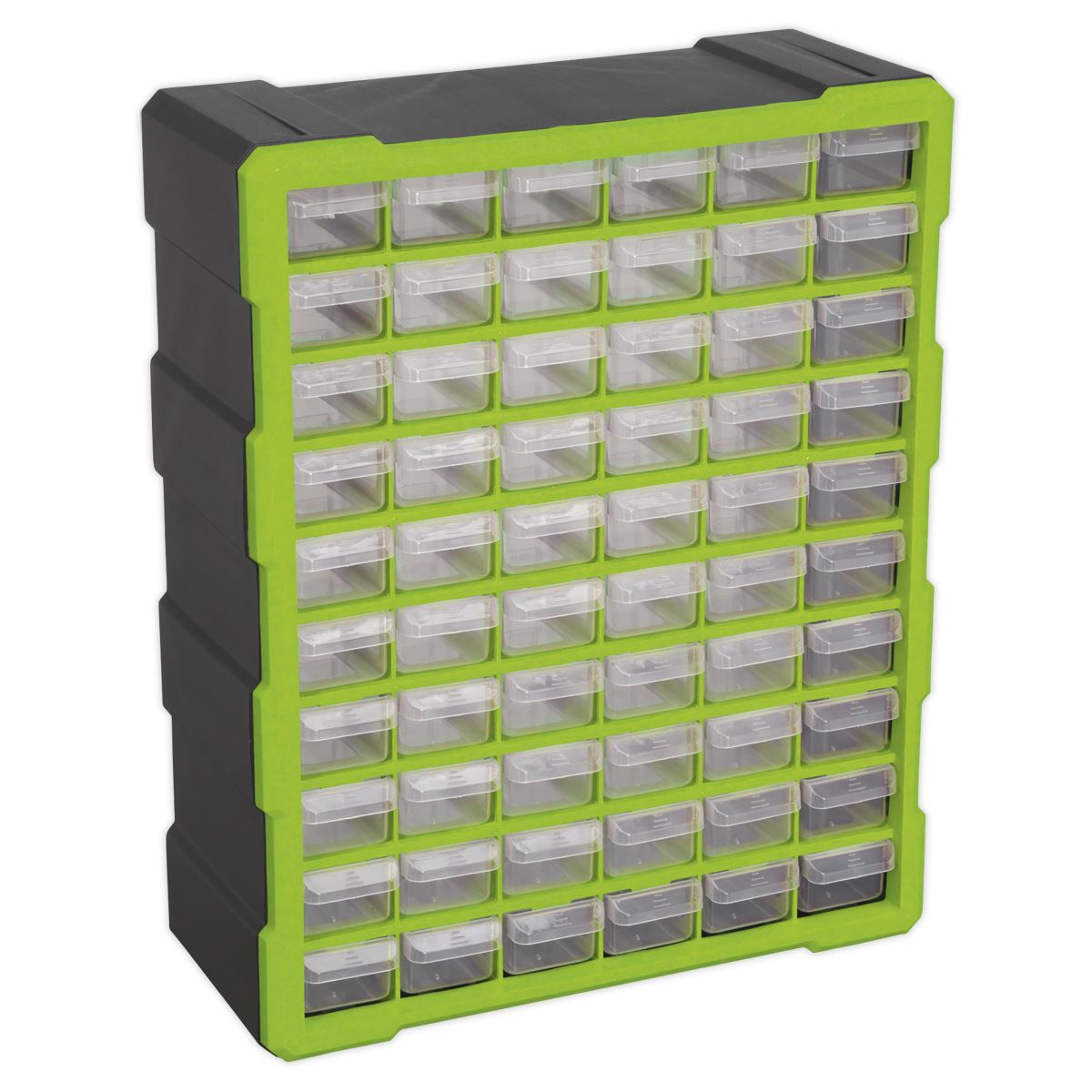 Sealey Cabinet Box 60 Drawer - Hi-Vis Green/Black APDC60HV