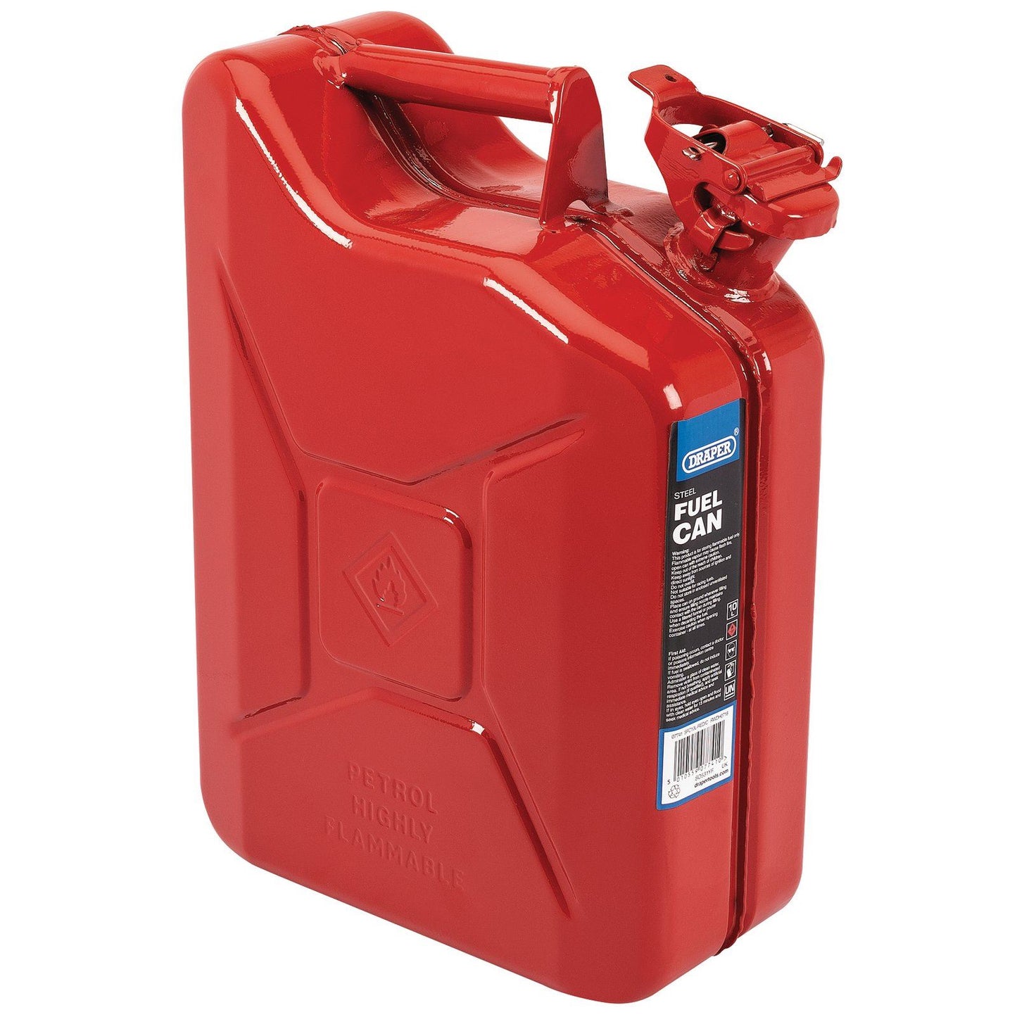 Draper 10L Steel Fuel Can (Red) SFC10L-RED/C - 07741