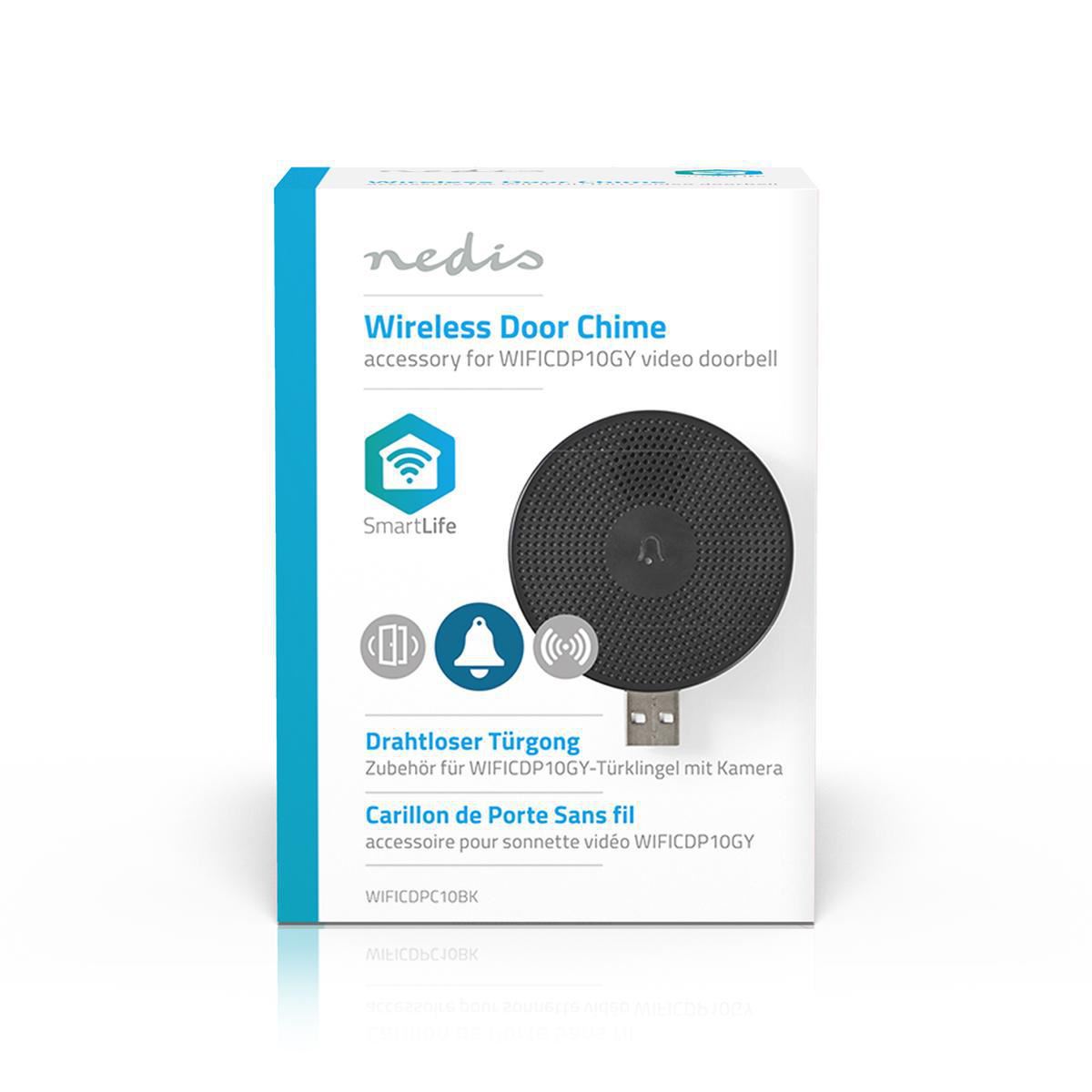 Nedis Wireless Door Chime Accessory for WIFICDP10GY USB WIFICDPC10BK