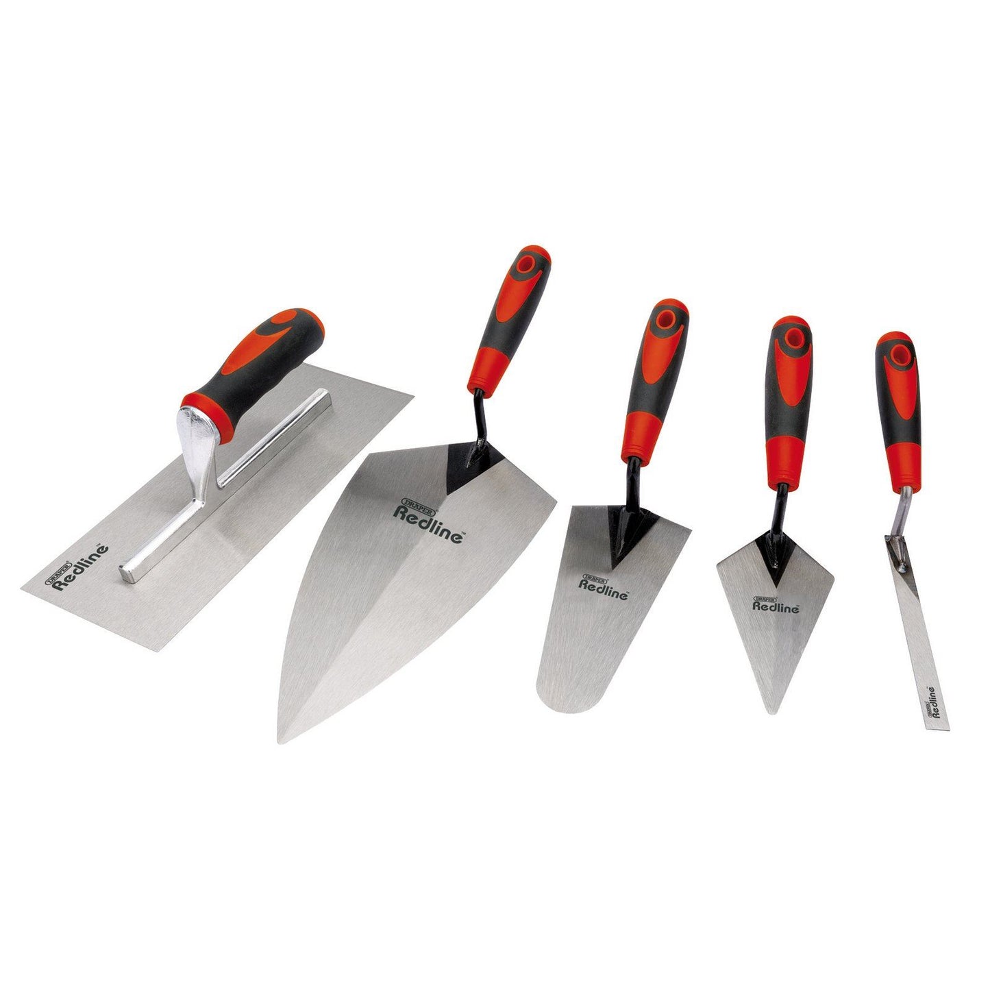 Draper 5PC SOFT GRIP TRADESMAN TROWEL BRICK PLASTERING BUILDER POINTING 69153