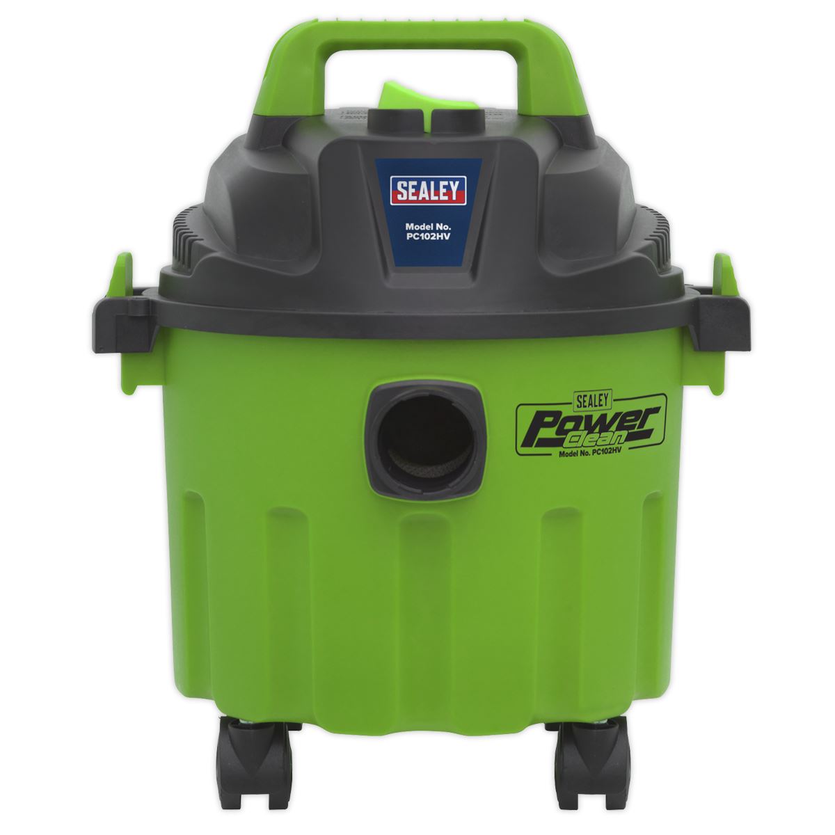 Sealey Vacuum Cleaner Wet & Dry 10L 1000W/230V - Hi-Vis Green PC102HV