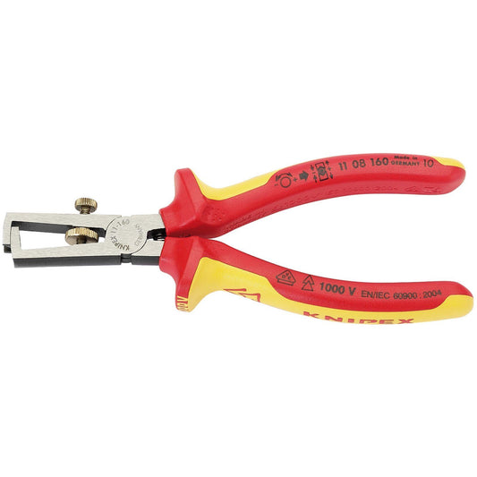 Knipex 11 08 160 VDE Insulated Wire Strippers Stripping Pliers 160mm 31930 SS