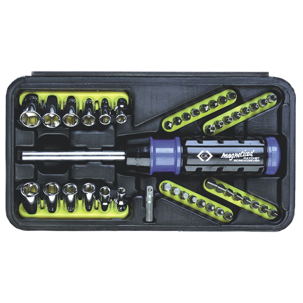 CK Tools Ratchet Bit and Socket Set 46 Piece T4826D