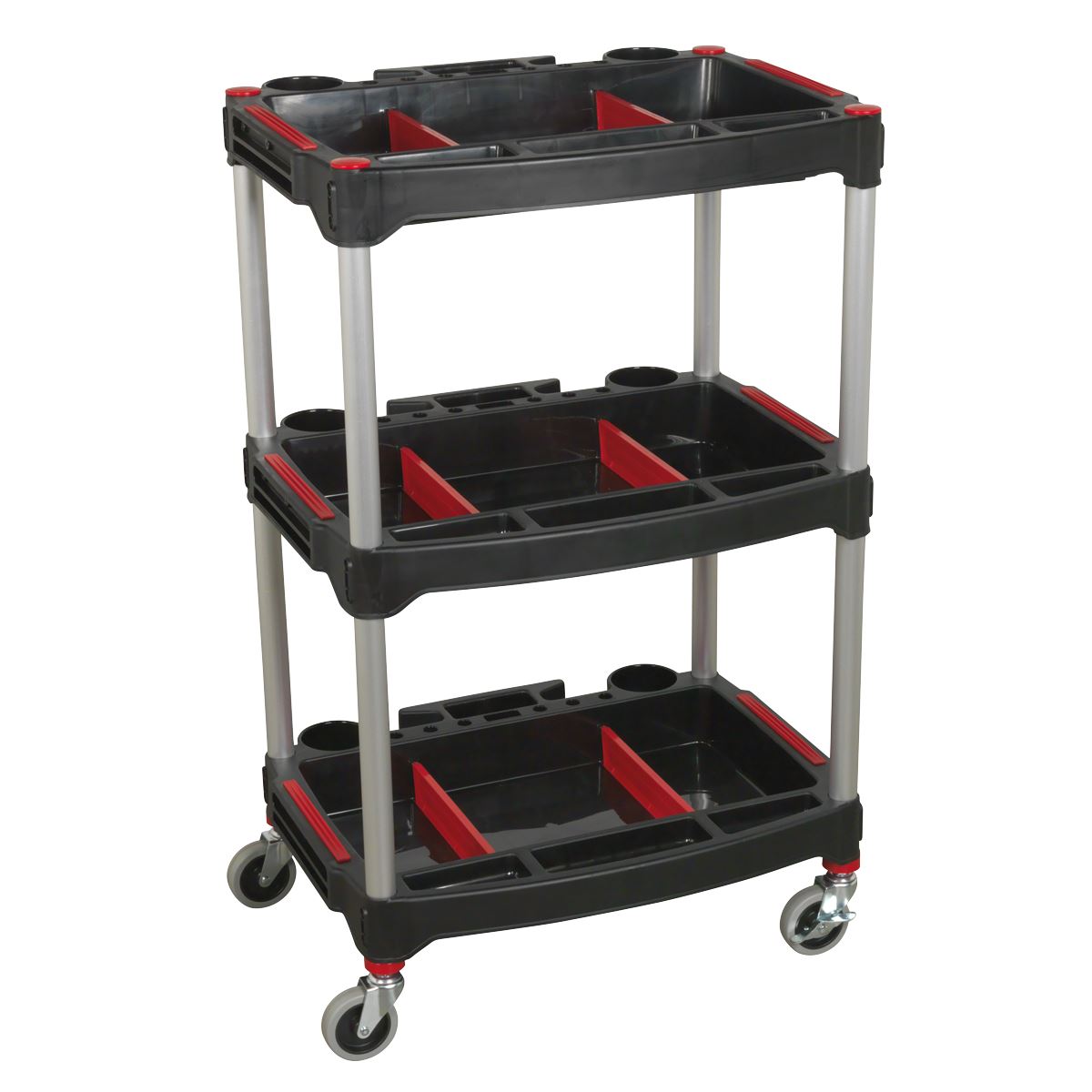 Sealey Workshop Trolley 3-Level Composite with Parts Storage CX313