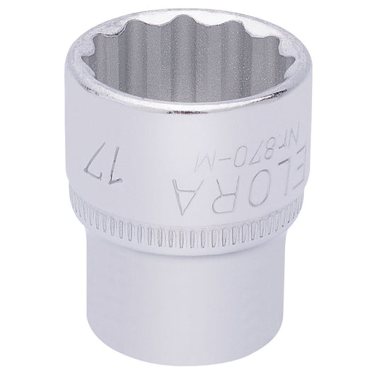 17mm 3/8" Square Drive Elora Bi-Hexagon Socket Draper 25937