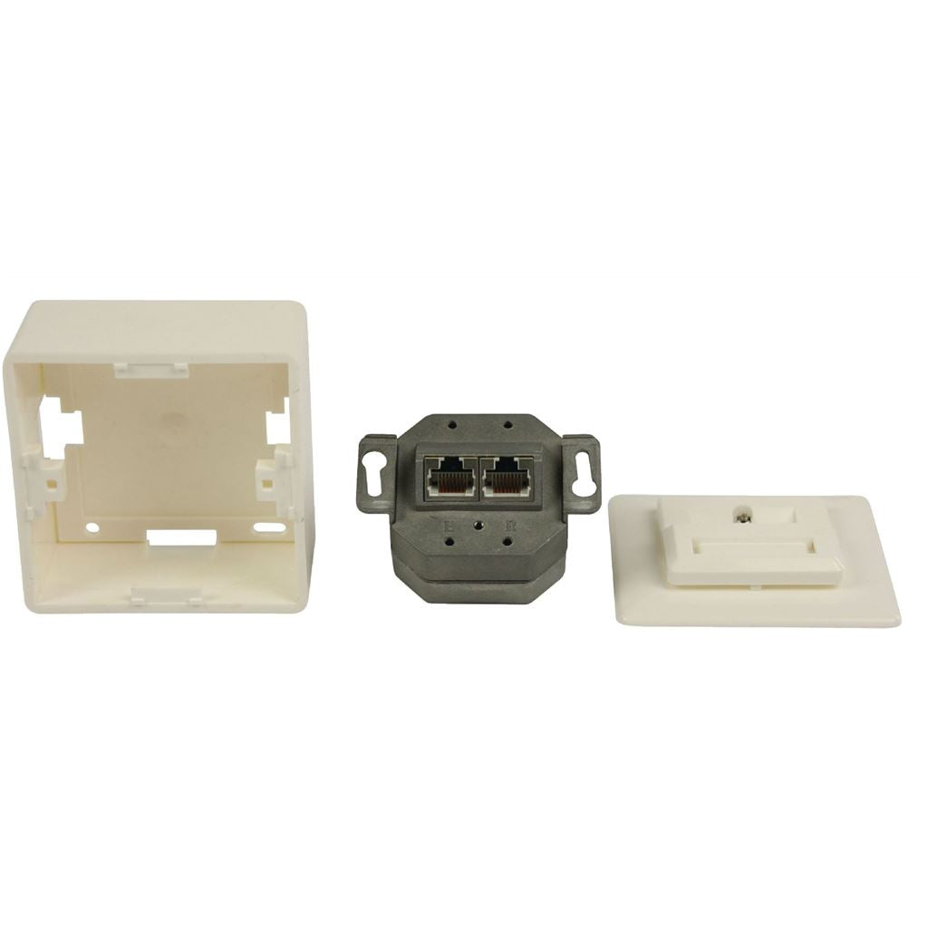 Glaxio RJ45 wall plate with 2 RJ45 network connections - CCGP89150IV