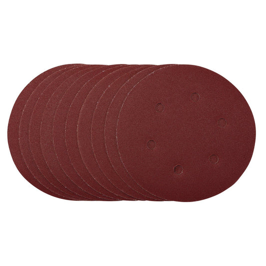 Draper Sanding Discs, 150mm, Hook & Loop, 120 Grit, (Pack of 10) SDHAL150 - 54948