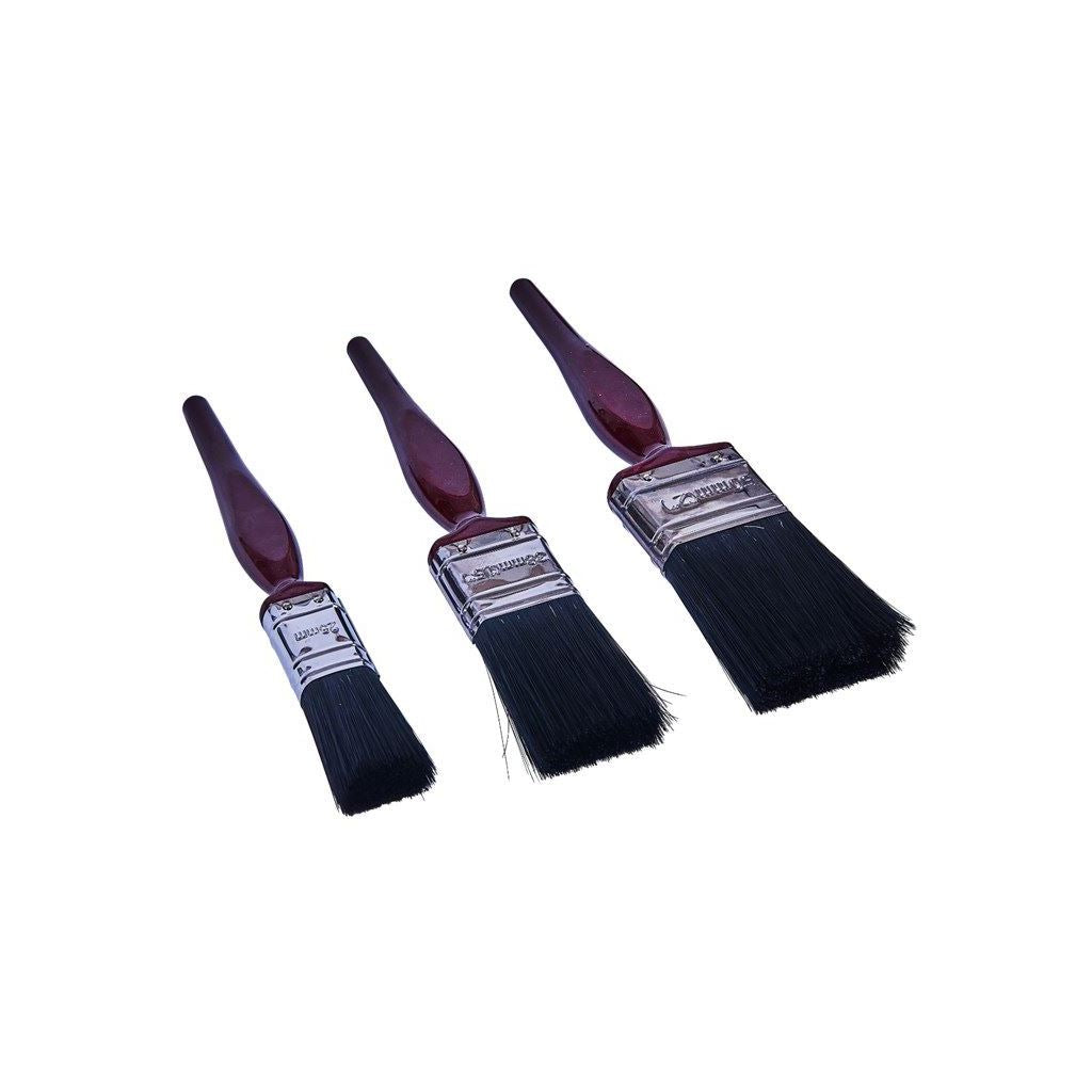 Amtech 3 Piece No Bristle Loss Paint Brush Set Classic Handle - G4335