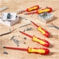 CK Tools Triton XLS Insulated Screwdriver - 5 Piece Set SL/PH contains Slotted parallel 2.5x75, 4x100, 5.5x125, PZ1x80, PZ2x100 - T4729