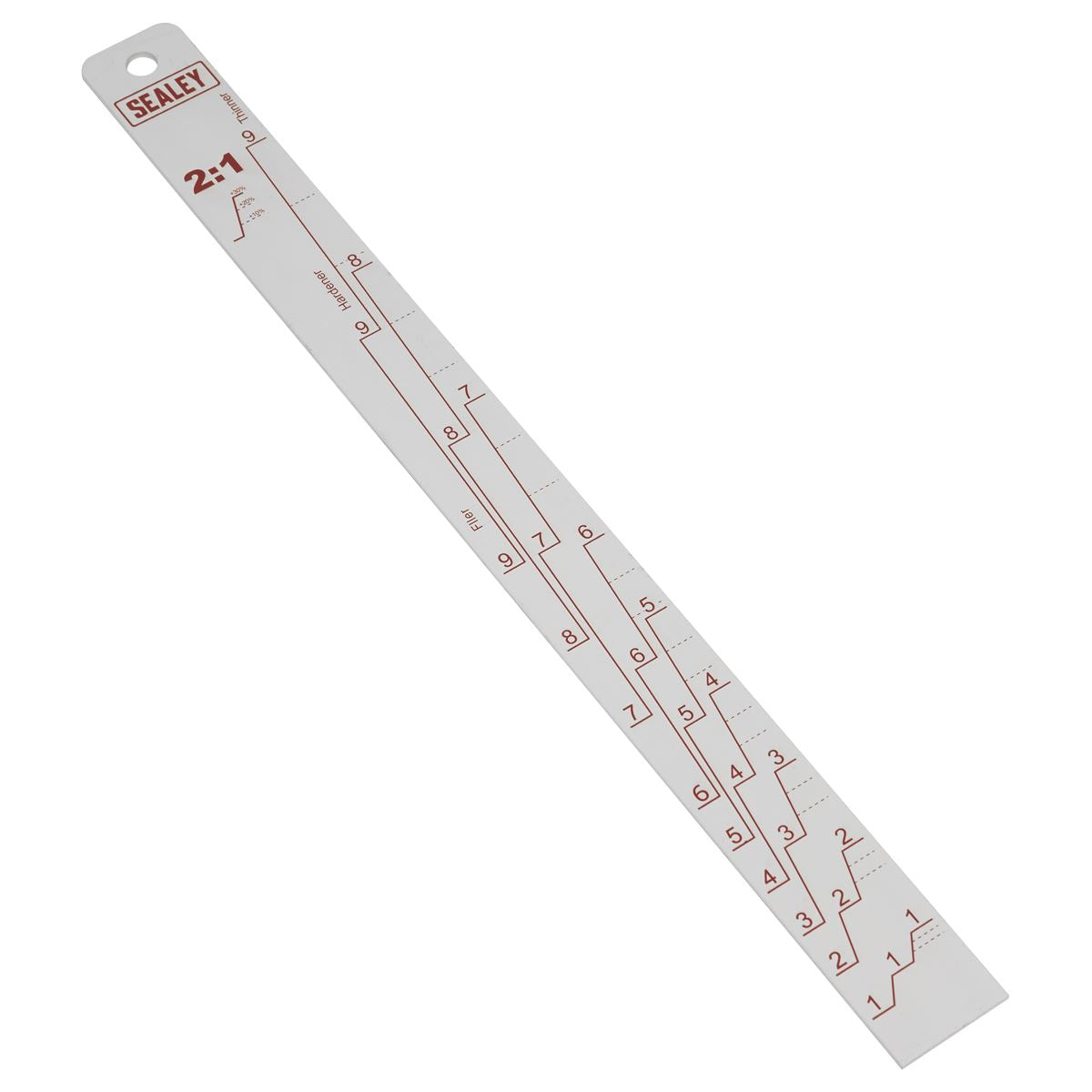 Sealey Aluminium Paint Measuring Stick 2:1/4:1 PA04