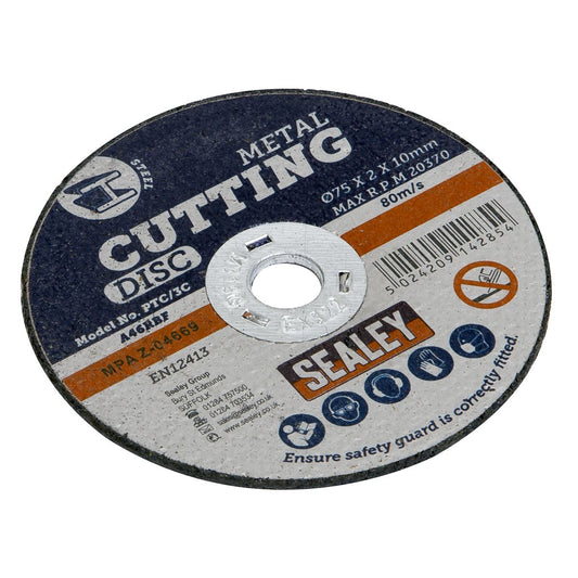 Sealey Cutting Disc 75 x 2mm 10mm Bore PTC/3C