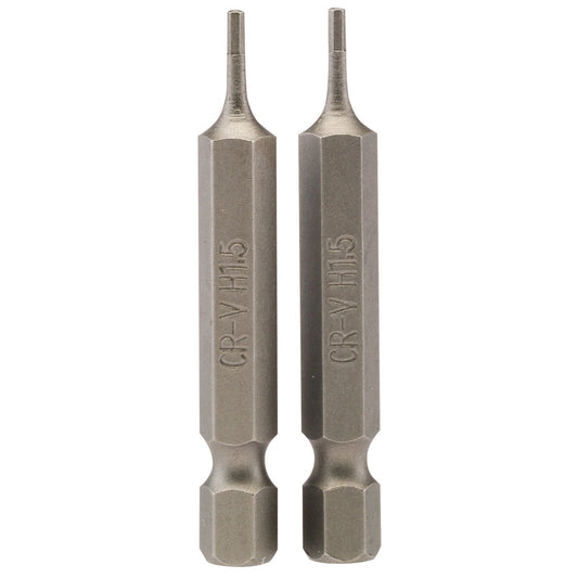 1x Pair Of Draper 1.5mm 1/4" Hexagonal Insert Bit - 50mm Long - 64243