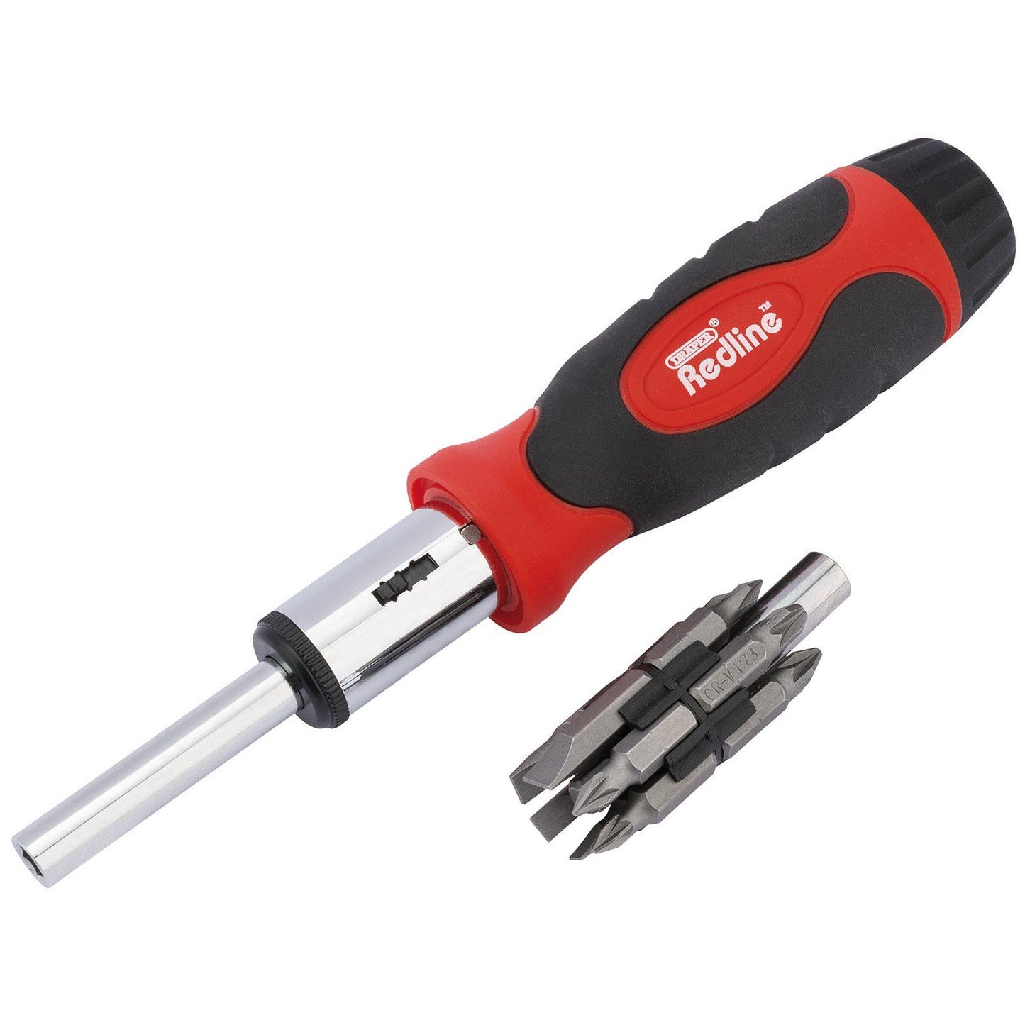 Draper Redline 14 Piece Ratchet/Ratcheting Screwdriver 1/4" Holder & Bits In Handle - 67543