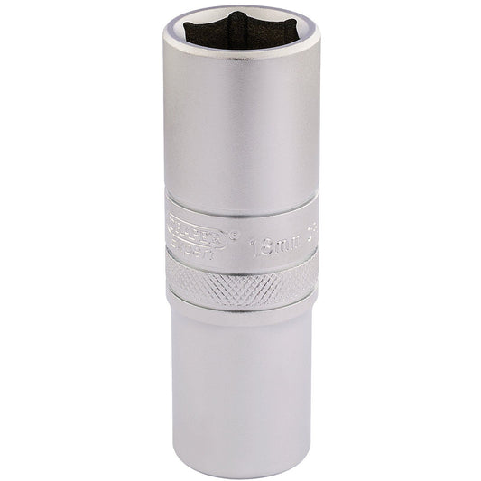 Draper 1/2" Square Drive 6 Point Metric Deep Socket (18mm) - 16650