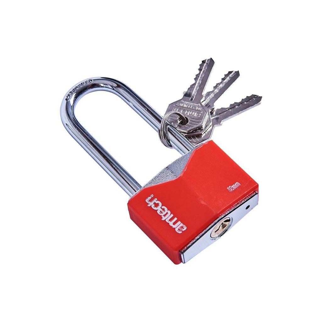 50mm Rhombic Chrome Plated Heavy Duty Padlock+3 Keys Durable Iron Body Lock - T0708