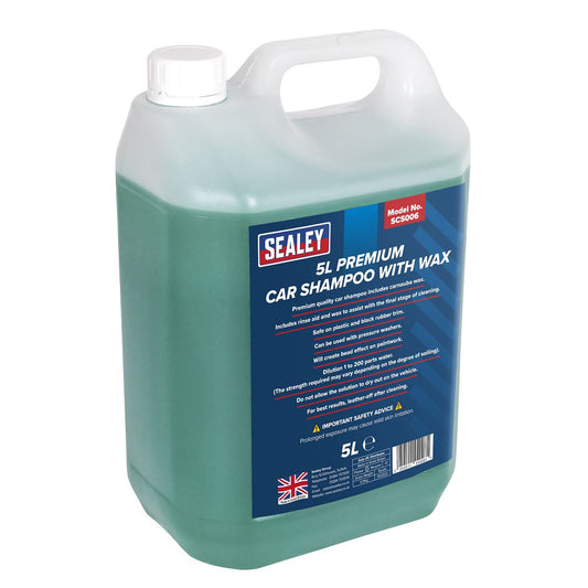 Sealey Car Shampoo Premium with Wax 5L SCS006