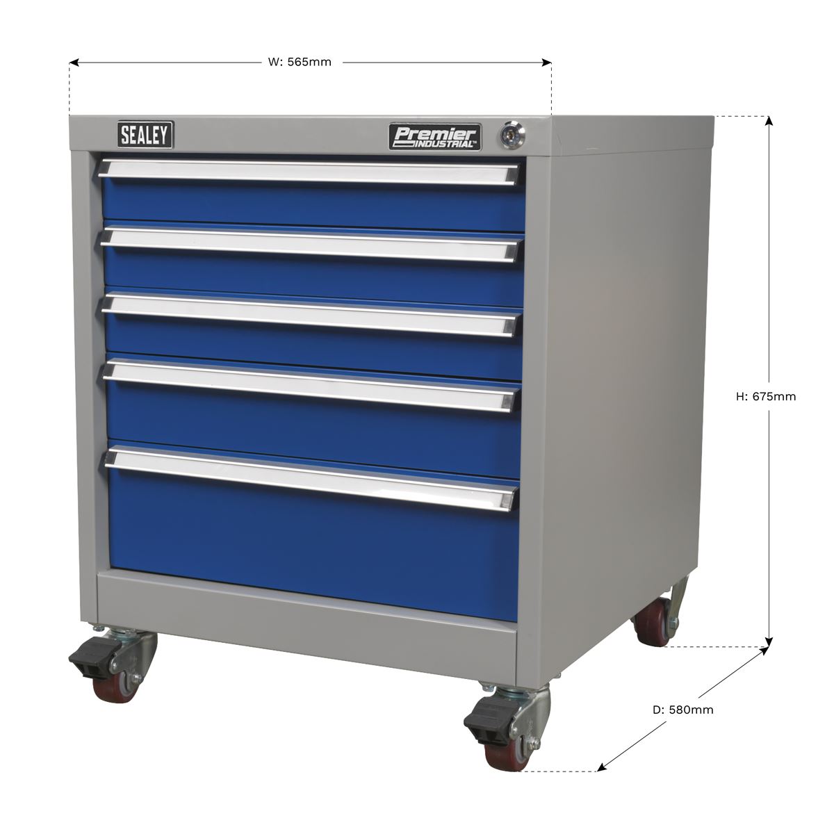 Sealey Mobile Industrial Cabinet 5 Drawer API5657B