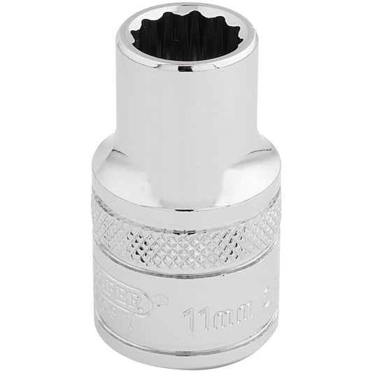 Draper Expert Quality 1/2" Square Drive Hi-Torq 12 Point Socket - 11mm - 33095