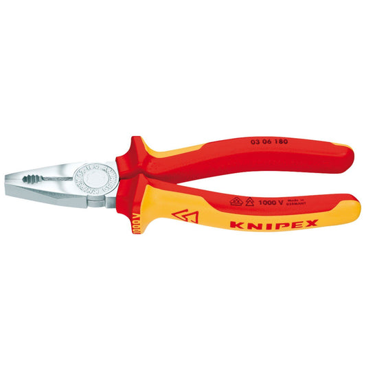 Knipex Knipex 03 06 180 SBE 180mm Fully Insulated Combination Pliers - 81204