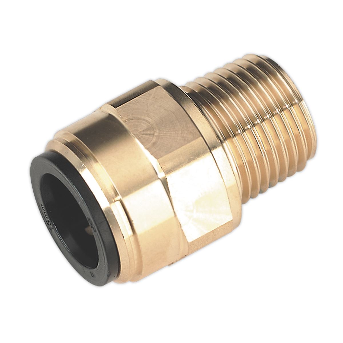 Sealey Straight Adaptor 15mmx1/2"BSPT Brass (Speedfit-MM011504N) CAS15BSA