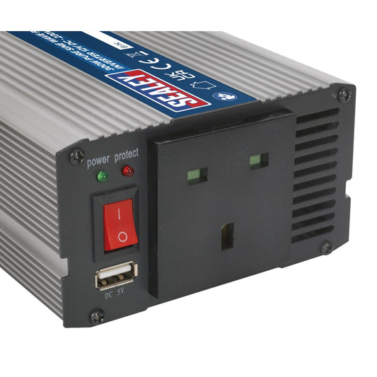 Sealey Power Inverter Pure Sine Wave 300W 12V DC - 230V 50Hz PSI300