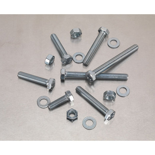 Sealey Setscrew, Nut & Washer Asstmt 220pc High Tensile M8 Metric AB051SNW