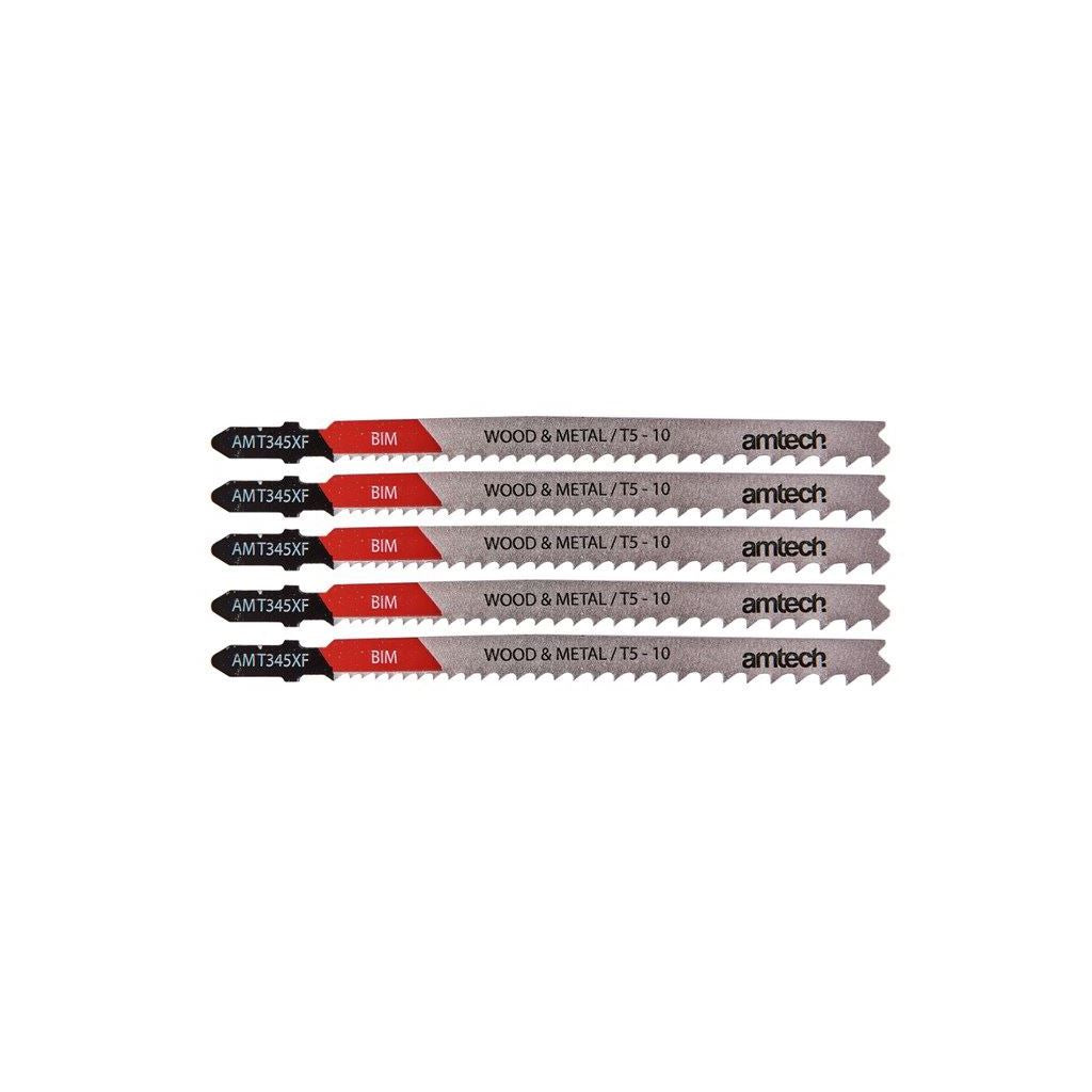 Amtech 5 Piece Wood & Metal Jigsaw Blade Set (Amt345Xf) - M1616