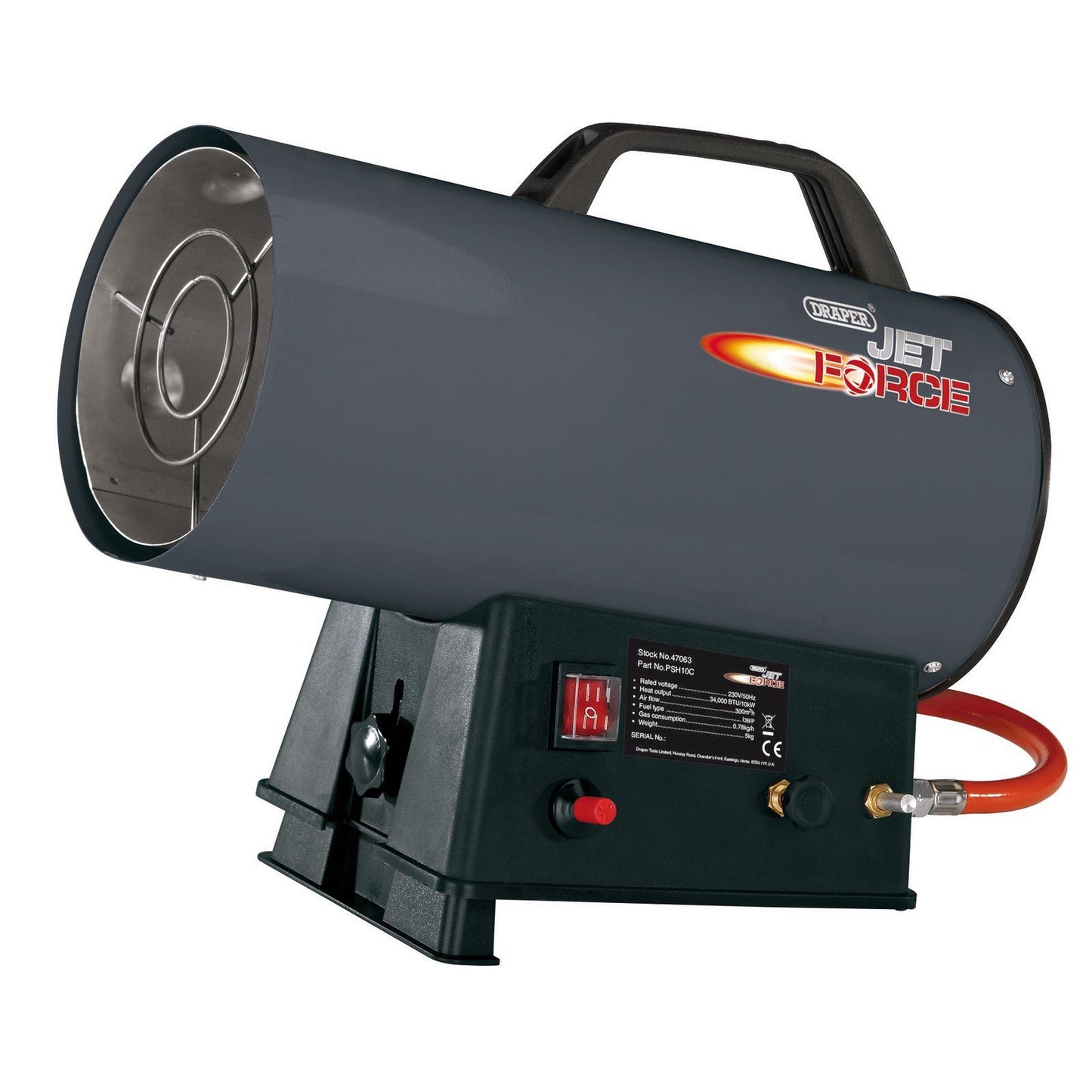 Draper 47063 Jet Force Propane Space Heater (34,000 BTU/10 kW)