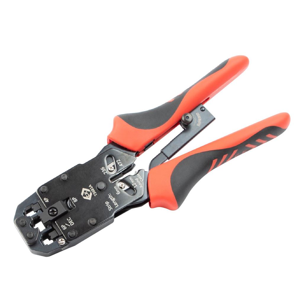 CK Tools Ratchet Crimping Pliers Mod Plug T3681A