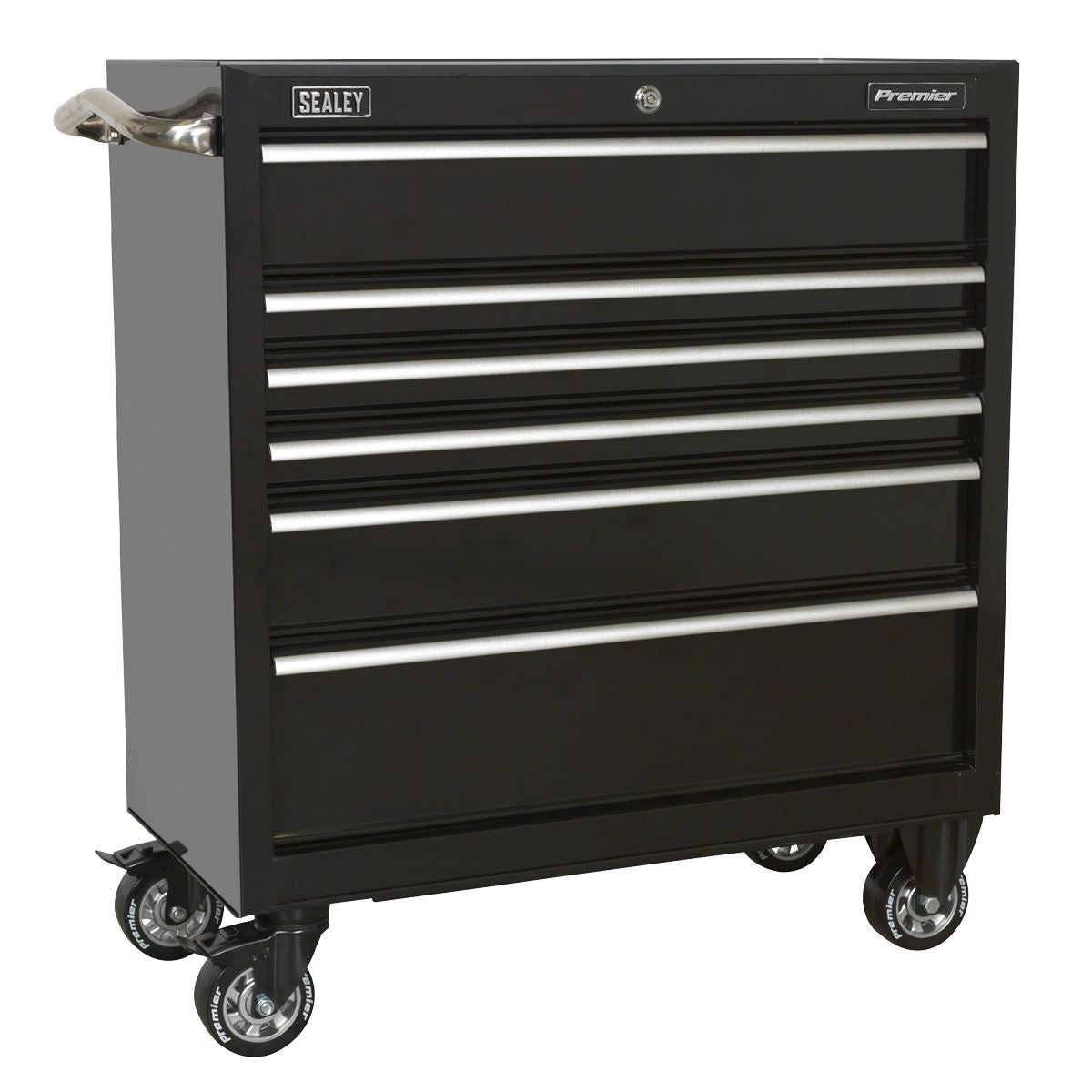 Sealey Rollcab 6 Drawer 930mm Heavy-Duty Black PTB93006