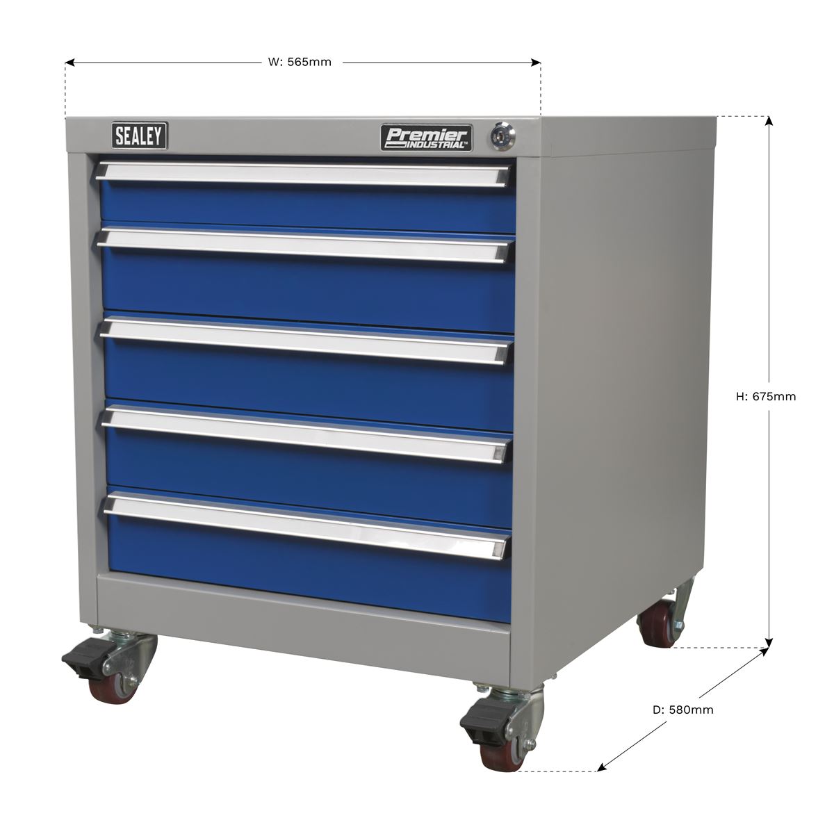 Sealey Mobile Industrial Cabinet 5 Drawer API5657A