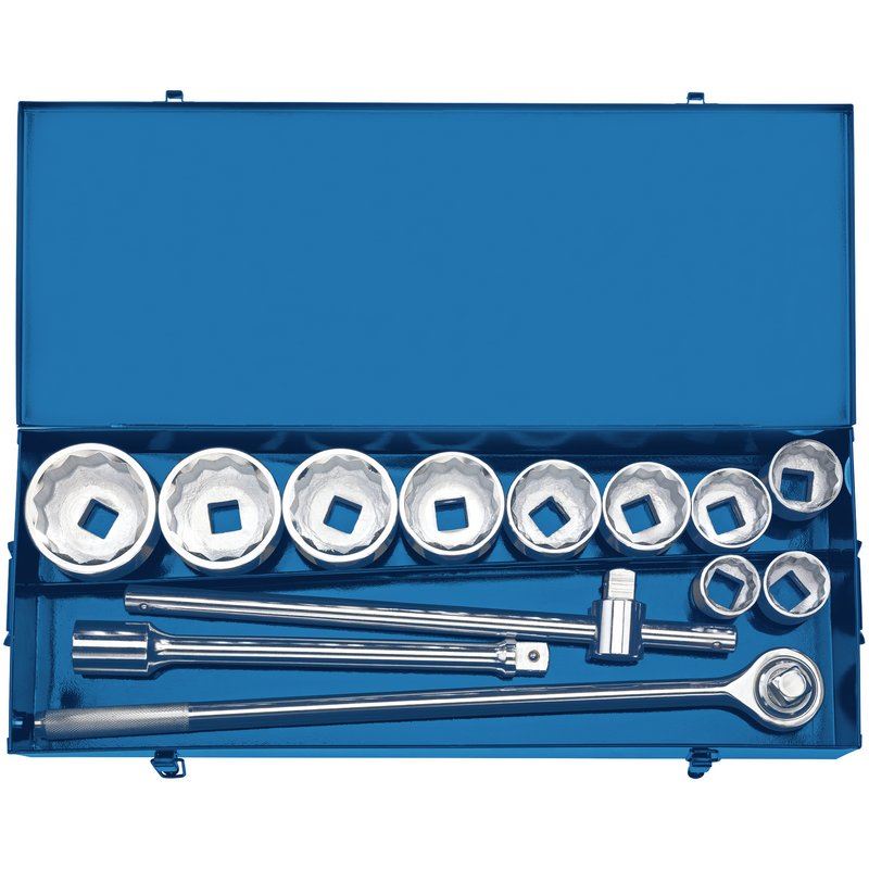 Draper 1" Sq. Dr. Metric Socket Set in Metal case (13 Piece) - 16441