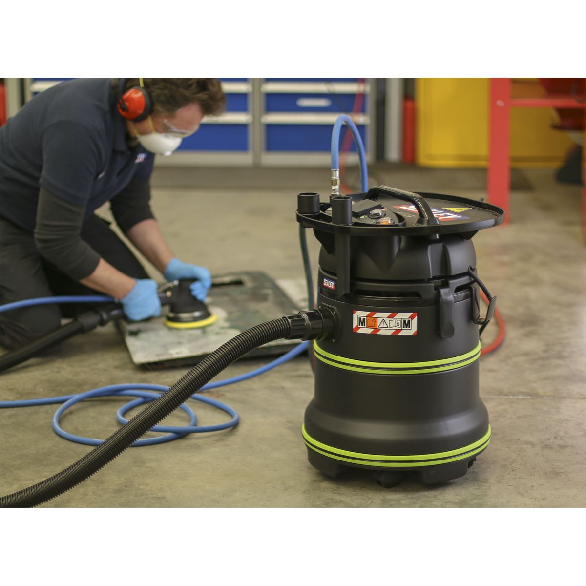 Sealey Vacuum Cleaner Ind Dust-Free Wet & Dry 35L 1200W M Class DFS35M