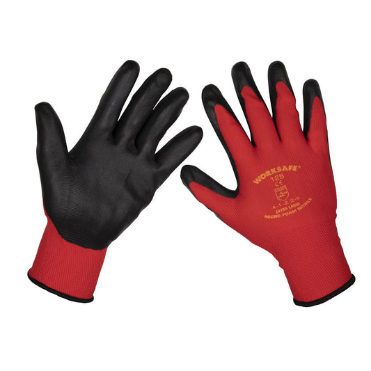 Sealey Flexi Grip Nitrile Palm Gloves (X-Large) - Pack of 12 Pairs 9125XL/12