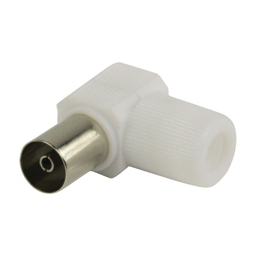 Glaxio Angled solderless coax connectors coax female white - VLSP40924W