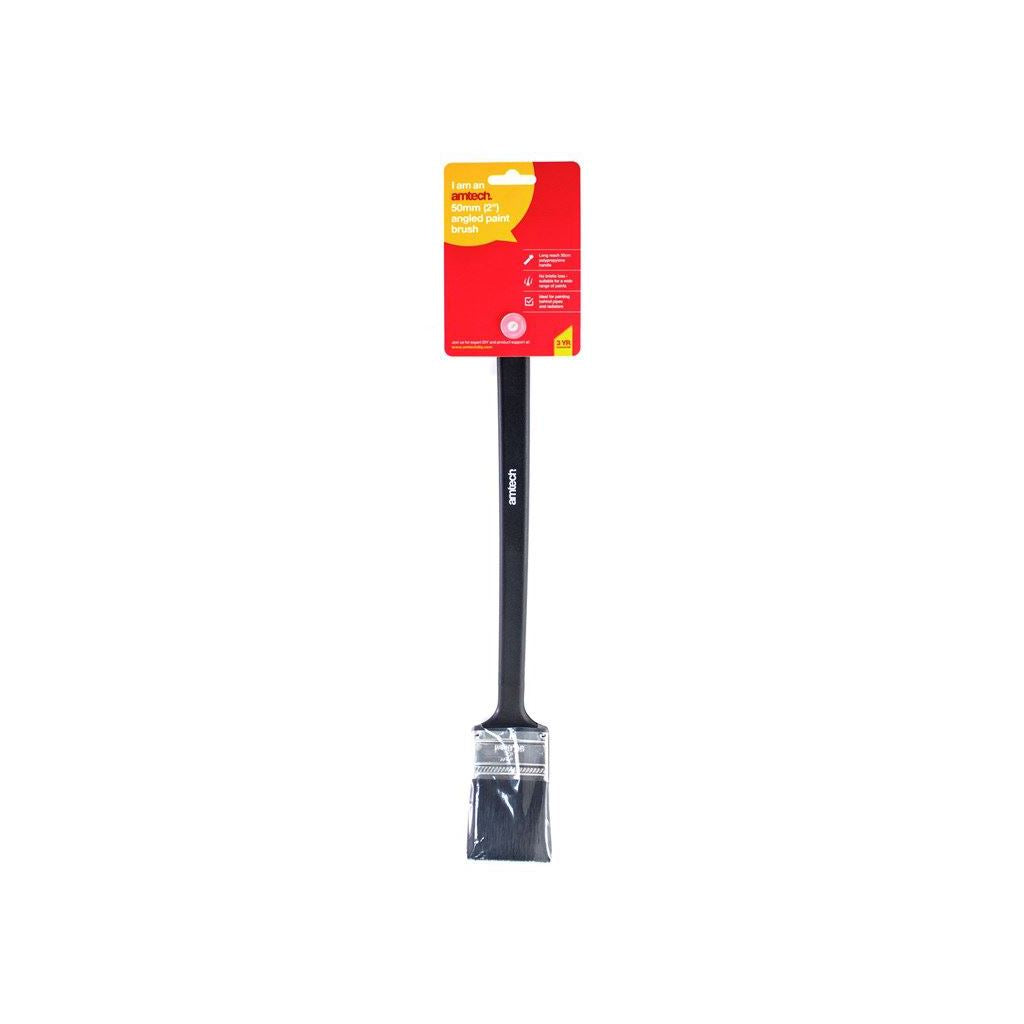 Amtech Angled Long Reach Paint Brush 2" Painting Behind Pipes Radiators - G4495