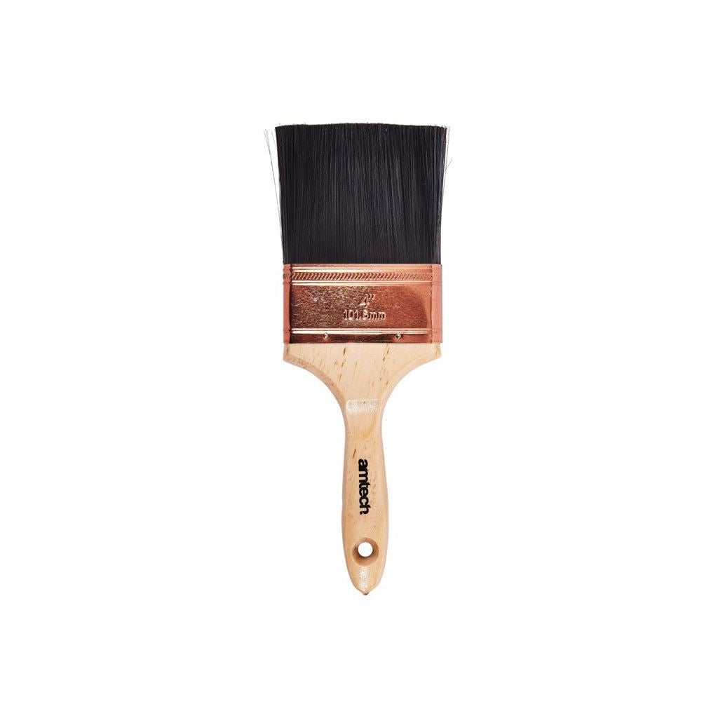 4" 100mm Professional Wall Paint Paper Pasting Brush Wooden Varnish Fence Paste - S3960