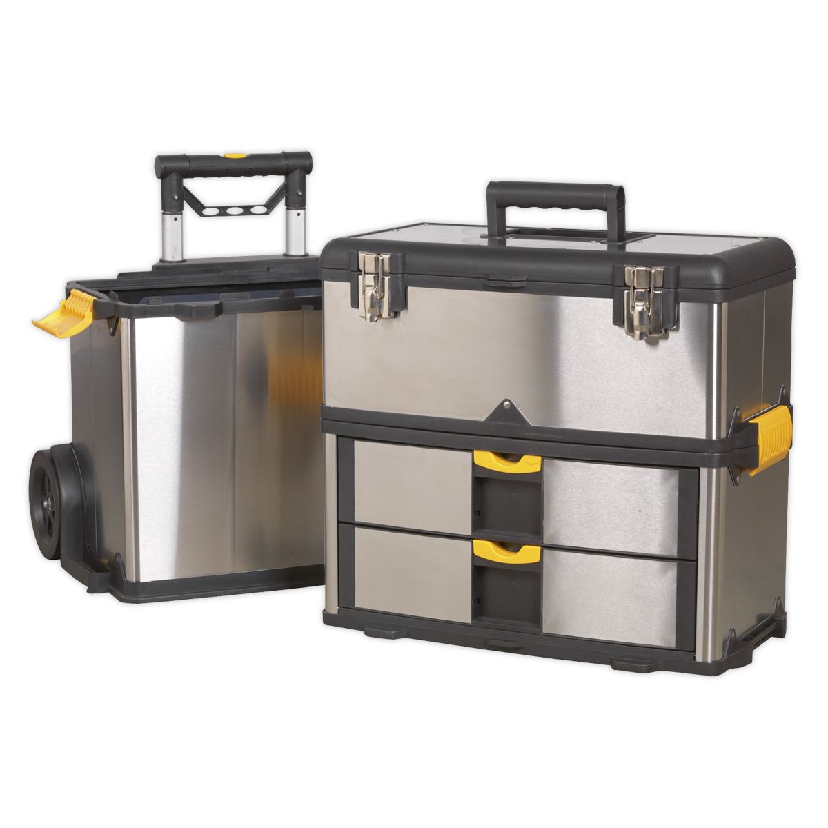 Sealey Mobile Stainless Steel/Composite Toolbox - 3 Compartment AP855